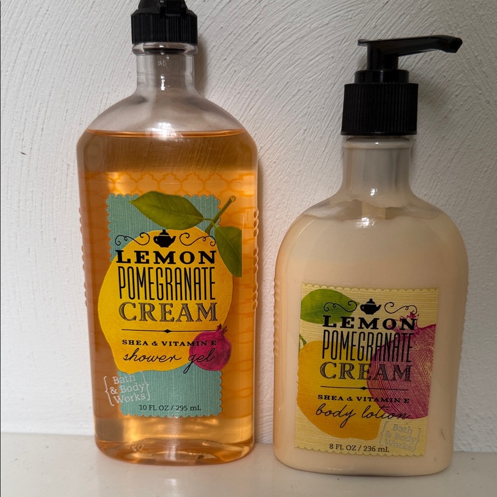 Bath & Body Works Lemon Pomegranate Cream body wash and lotion